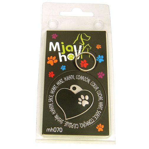 Custom personalized dog name tag Heart black

This unique, cute and quality dog id tag is offered with laser engraved name and phone no. or your custom text. Stainless steel split ring for easy attachment to your pets collar. All items are also available as keychains.
Gift for dogs and dog lovers.

Color: colored/silver
Size: 28 x 26 mm

Engraving area: 20 x 12 mm
Laser engraving personalization on the back side is included in the price. Enter the text you wish to have engraved. Suggestion: dog's name and phone number. We engrave on the back side of the tag. Engraving will be centered and easy to read. If you go over the recommended count then the text becomes smaller, and harder to read.

Metal, chrome plated dog tag or key ring. 
Hand made, hand colored, made in Slovenia. 

In stock.
