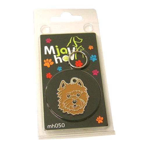 <h3>Custom personalized dog name tag Cairn terrier red</h3>
This unique, cute and quality dog id tag is offered with laser-engraved name and phone number or your custom text. It comes with a stainless steel split ring for easy attachment to your pet’s collar. All items are also available as keychains.
A perfect gift for dogs and dog lovers.

<strong>Color:</strong> colored/silver
<strong>Size:</strong> 26 x 32 mm (1.02 x 1.26 inch)
<strong>Engraving area:</strong> 19 x 19 mm (0.75 x 0.75 inch); recommended layout up to 4 lines, 15 characters per line.

Laser engraving on the back side is included in the price. Please enter the text you would like engraved (recommended: dog’s name and phone number). The engraving will be centered and easy to read. 
<strong>Important:</strong> If you exceed the recommended text length, the engraving will be significantly smaller and may become difficult to read. For best readability, we strongly recommend keeping the text short and clear.

Metal, chrome plated dog tag or key ring. 
Hand made, hand colored, made in Slovenia. 

In stock.

<h3>About the breed – Cairn terrier red</h3>
<section>
<h2>Cairn Terrier: Characteristics & Care</h2>
<p><strong>Cairn Terrier</strong> is a small, energetic, and brave dog breed originating from Scotland. It belongs to the <strong>FCI Group 3 (Terriers)</strong>. Bred as a <strong>working and family dog</strong>, it is known for its rough, weather-resistant coat, lively expression, and fearless character.</p>
<h3>Temperament and Family Life</h3>
<p>Cairn Terriers are very affectionate family dogs, good with children and strongly attached to their owners. They are <strong>alert, intelligent, and curious</strong>, which makes them good watchdogs while remaining friendly and adaptable. Their playful and confident nature suits active families and both house and apartment living.</p>
<h3>Physical Requirements & Exercise</h3>
<p>To live a healthy and happy life, a Cairn Terrier needs:</p>
<ul>
    <li><strong>Daily Exercise:</strong> Regular activity, play, and exploration.</li>
    <li><strong>Environment:</strong> A safe space and plenty of mental stimulation.</li>
    <li><strong>Grooming:</strong> Regular brushing of the harsh <strong>double coat</strong>.</li>
</ul>
<p><strong>Pro Tip:</strong> A <strong>personalized engraved dog tag</strong> highlights the distinctive and brave look of your Cairn Terrier while being a practical and stylish accessory.</p>
</section>
