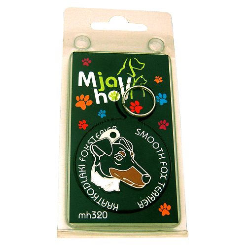<h3>Custom personalized dog name tag Smooth fox terrier</h3>
This unique, cute and quality dog id tag is offered with laser-engraved name and phone number or your custom text. It comes with a stainless steel split ring for easy attachment to your pet’s collar. All items are also available as keychains.
A perfect gift for dogs and dog lovers.

<strong>Color:</strong> colored/silver
<strong>Size:</strong> 31 x 31 mm (1.22 x 1.22 inch)
<strong>Engraving area:</strong> 18 x 14 mm (0.71 x 0.55 inch); recommended layout up to 4 lines, 15 characters per line.

Laser engraving on the back side is included in the price. Please enter the text you would like engraved (recommended: dog’s name and phone number). The engraving will be centered and easy to read. 
<strong>Important:</strong> If you exceed the recommended text length, the engraving will be significantly smaller and may become difficult to read. For best readability, we strongly recommend keeping the text short and clear.

Metal, chrome plated dog tag or key ring. 
Hand made, hand colored, made in Slovenia. 

In stock.

<h3>About the breed – Smooth fox terrier</h3>
<section>
<h2>Smooth Fox Terrier: Characteristics & Care</h2>
<p>The <strong>Smooth Fox Terrier</strong> is an energetic, brave, and highly intelligent dog breed originating from England. It belongs to the <strong>FCI Group 3 (Terriers)</strong>. Originally bred as a <strong>hunting dog</strong> for work in burrows, it is known for its speed, persistence, and strong prey drive.</p>
<h3>Temperament and Family Life</h3>
<p>Smooth Fox Terriers are lively family dogs that get along well with children and enjoy an active lifestyle. They are <strong>alert, courageous, and very watchful</strong>, making them excellent small watchdogs, always ready to react to their surroundings. Their playful, curious, and slightly stubborn nature requires consistent training, but also makes them extremely entertaining and loyal companions.</p>
<h3>Physical Requirements & Exercise</h3>
<p>To live a healthy and happy life, a Smooth Fox Terrier needs:</p>
<ul>
    <li><strong>Daily Exercise:</strong> Plenty of activity, playtime, and mental challenges.</li>
    <li><strong>Environment:</strong> Space to explore and an active family setting.</li>
    <li><strong>Grooming:</strong> Easy maintenance of the short, smooth <strong>coat</strong> with regular brushing.</li>
</ul>
<p><strong>Pro Tip:</strong> A <strong>personalized engraved dog tag</strong> beautifully highlights the energetic and elegant appearance of your Fox Terrier while serving as a stylish and practical accessory.</p>
</section>
