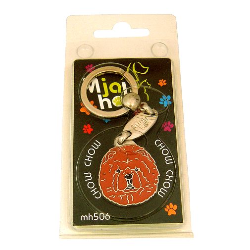 <h3>Custom personalized dog name tag Chow chow</h3>
This unique, cute and quality dog id tag is offered with laser-engraved name and phone number or your custom text. It comes with a stainless steel split ring for easy attachment to your pet’s collar. All items are also available as keychains.
A perfect gift for dogs and dog lovers.

<strong>Color:</strong> colored/silver
<strong>Size:</strong> 28 x 34 mm (1.10 x 1.34 inch)
<strong>Engraving area:</strong> 22 x 18 mm (0.87 x 0.71 inch); recommended layout up to 4 lines, 15 characters per line.

Laser engraving on the back side is included in the price. Please enter the text you would like engraved (recommended: dog’s name and phone number). The engraving will be centered and easy to read. 
<strong>Important:</strong> If you exceed the recommended text length, the engraving will be significantly smaller and may become difficult to read. For best readability, we strongly recommend keeping the text short and clear.

Metal, chrome plated dog tag or key ring. 
Hand made, hand colored, made in Slovenia. 

In stock.

<h3>About the breed – Chow chow</h3>
<section>
<h2>Chow Chow Breed Profile: Characteristics & Care</h2>
<p>The <strong>Chow Chow</strong> (also known simply as Chow) is a dignified, loyal, and impressive breed known for its lion-like mane and unique appearance. It belongs to the <strong>FCI Group 5 (Spitz and Primitive Types)</strong>. Originally bred as a versatile working dog in China, it served as a guard dog, hunter, and companion.</p>
<h3>Temperament and Family Life</h3>
<p>Chow Chows are devoted family dogs that form strong bonds with their owners and can be good with children when properly socialized. They are naturally <strong>watchful and reserved</strong>, making them excellent watchdogs with a calm but confident presence. Their independent and sometimes stubborn nature requires consistent training and patient leadership.</p>
<h3>Physical Requirements & Exercise</h3>
<p>To keep a Chow Chow healthy and content, owners should ensure:</p>
<ul>
    <li><strong>Daily Exercise:</strong> Moderate activity such as walks and light play.</li>
    <li><strong>Space:</strong> A მშვიდ and structured environment suits them best.</li>
    <li><strong>Grooming:</strong> Regular brushing of their thick <strong>double coat</strong> to prevent matting.</li>
</ul>
<p><strong>Pro Tip:</strong> A <strong>personalized engraved dog tag</strong> is a stylish way to complement your Chow Chow’s noble look while adding a practical safety accessory.</p>
</section>
