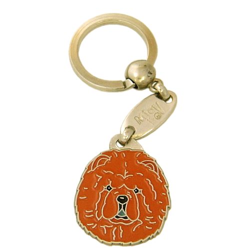 <h3>Custom personalized dog name tag Chow chow</h3>
This unique, cute and quality dog id tag is offered with laser-engraved name and phone number or your custom text. It comes with a stainless steel split ring for easy attachment to your pet’s collar. All items are also available as keychains.
A perfect gift for dogs and dog lovers.

<strong>Color:</strong> colored/silver
<strong>Size:</strong> 28 x 34 mm (1.10 x 1.34 inch)
<strong>Engraving area:</strong> 22 x 18 mm (0.87 x 0.71 inch); recommended layout up to 4 lines, 15 characters per line.

Laser engraving on the back side is included in the price. Please enter the text you would like engraved (recommended: dog’s name and phone number). The engraving will be centered and easy to read. 
<strong>Important:</strong> If you exceed the recommended text length, the engraving will be significantly smaller and may become difficult to read. For best readability, we strongly recommend keeping the text short and clear.

Metal, chrome plated dog tag or key ring. 
Hand made, hand colored, made in Slovenia. 

In stock.

<h3>About the breed – Chow chow</h3>
<section>
<h2>Chow Chow Breed Profile: Characteristics & Care</h2>
<p>The <strong>Chow Chow</strong> (also known simply as Chow) is a dignified, loyal, and impressive breed known for its lion-like mane and unique appearance. It belongs to the <strong>FCI Group 5 (Spitz and Primitive Types)</strong>. Originally bred as a versatile working dog in China, it served as a guard dog, hunter, and companion.</p>
<h3>Temperament and Family Life</h3>
<p>Chow Chows are devoted family dogs that form strong bonds with their owners and can be good with children when properly socialized. They are naturally <strong>watchful and reserved</strong>, making them excellent watchdogs with a calm but confident presence. Their independent and sometimes stubborn nature requires consistent training and patient leadership.</p>
<h3>Physical Requirements & Exercise</h3>
<p>To keep a Chow Chow healthy and content, owners should ensure:</p>
<ul>
    <li><strong>Daily Exercise:</strong> Moderate activity such as walks and light play.</li>
    <li><strong>Space:</strong> A მშვიდ and structured environment suits them best.</li>
    <li><strong>Grooming:</strong> Regular brushing of their thick <strong>double coat</strong> to prevent matting.</li>
</ul>
<p><strong>Pro Tip:</strong> A <strong>personalized engraved dog tag</strong> is a stylish way to complement your Chow Chow’s noble look while adding a practical safety accessory.</p>
</section>
