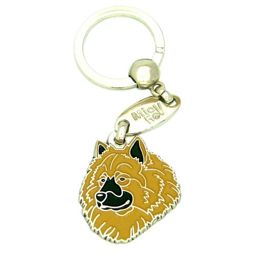 <h3>Custom personalized dog name tag Eurasier fawn</h3>
This unique, cute and quality dog id tag is offered with laser-engraved name and phone number or your custom text. It comes with a stainless steel split ring for easy attachment to your pet’s collar. All items are also available as keychains.
A perfect gift for dogs and dog lovers.

<strong>Color:</strong> colored/silver
<strong>Size:</strong> 29 x 34 mm

<strong>Engraving area:</strong> 20 x 15 mm
Laser engraving on the back side is included in the price. Please enter the text you would like engraved (recommended: dog’s name and phone number). The engraving will be centered and easy to read. 
<strong>Important:</strong> If you exceed the recommended text length, the engraving will be significantly smaller and may become difficult to read. For best readability, we strongly recommend keeping the text short and clear.

Metal, chrome plated dog tag or key ring. 
Hand made, hand colored, made in Slovenia. 

In stock.

<h3>About the breed – Eurasier fawn</h3>
<section>
<h2>Eurasier Dog Breed Profile: Characteristics & Care</h2>
<p>The <strong>Eurasier</strong> (also known as Eurasian dog) is a balanced, loyal, and elegant companion breed originating from Germany. It belongs to the <strong>FCI Group 5 (Spitz and Primitive Types)</strong>. Developed as a family-oriented dog, the Eurasier combines the best traits of Spitz-type breeds, offering calm strength and emotional sensitivity.</p>
<h3>Temperament and Family Life</h3>
<p>Eurasiers are affectionate family dogs, excellent with children, and deeply bonded to their owners. They are <strong>alert and attentive</strong>, making them reliable watchdogs, yet they remain reserved rather than aggressive toward strangers. Their calm nature and strong <strong>pack instinct</strong> make them ideal companions.</p>
<h3>Physical Requirements & Exercise</h3>
<p>To keep a Eurasier healthy and content, consider the following:</p>
<ul>
    <li><strong>Daily Exercise:</strong> Moderate activity such as walks and playtime.</li>
    <li><strong>Environment:</strong> Close contact with family.</li>
    <li><strong>Grooming:</strong> Regular brushing of their thick <strong>double coat</strong>.</li>
</ul>
<p><strong>Pro Tip:</strong> A <strong>personalized engraved dog tag</strong> highlights the elegant and noble appearance of your Eurasier.</p>
</section>
