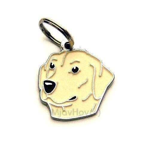 <h3>Custom personalized dog name tag Labrador retriever cream</h3>
This unique, cute and quality dog id tag is offered with laser-engraved name and phone number or your custom text. It comes with a stainless steel split ring for easy attachment to your pet’s collar. All items are also available as keychains.
A perfect gift for dogs and dog lovers.

<strong>Color:</strong> colored/silver
<strong>Size:</strong> 30 x 32 mm (1.18 x 1.26 inch)
<strong>Engraving area:</strong> 20 x 17 mm (0.79 x 0.67 inch); recommended layout up to 4 lines, 15 characters per line.

Laser engraving on the back side is included in the price. Please enter the text you would like engraved (recommended: dog’s name and phone number). The engraving will be centered and easy to read. 
<strong>Important:</strong> If you exceed the recommended text length, the engraving will be significantly smaller and may become difficult to read. For best readability, we strongly recommend keeping the text short and clear.

Metal, chrome plated dog tag or key ring. 
Hand made, hand colored, made in Slovenia. 

In stock.

<h3>About the breed – Labrador retriever cream</h3>
<section>
<h2>Labrador Retriever Dog Breed Profile: Characteristics & Care</h2>
<p>The <strong>Labrador Retriever</strong> (also known simply as Labrador) is a friendly, loyal, and highly versatile breed admired worldwide for its balanced temperament and intelligence. It belongs to the <strong>FCI Group 8 (Retrievers, Flushing Dogs, and Water Dogs)</strong>. Originally bred as a <strong>retrieving dog</strong>, it excels in fetching game from water and land with remarkable enthusiasm and reliability. Its strong build, short dense coat, and love for water make it both athletic and adaptable.</p>
<h3>Temperament and Family Life</h3>
<p>Labrador Retrievers are affectionate family dogs that are excellent with children and known for their gentle and patient nature. They are <strong>alert, friendly, and dependable</strong>, making them good watchdogs while remaining welcoming to guests. Their social personality and eagerness to please make them easy to train and ideal companions. Active and loyal, they form deep bonds and bring warmth and joy into any home.</p>
<h3>Physical Requirements & Exercise</h3>
<p>To keep a Labrador Retriever healthy and happy, owners should provide:</p>
<ul>
    <li><strong>Daily Exercise:</strong> Regular walks, playtime, and swimming activities.</li>
    <li><strong>Space:</strong> A comfortable environment with room to move and explore.</li>
    <li><strong>Grooming:</strong> Basic care of their short, water-resistant coat.</li>
</ul>
<p><strong>Pro Tip:</strong> A <strong>personalized engraved dog tag</strong> is a stylish accessory that complements your Labrador’s friendly appearance while ensuring safety on every adventure.</p>
</section>
