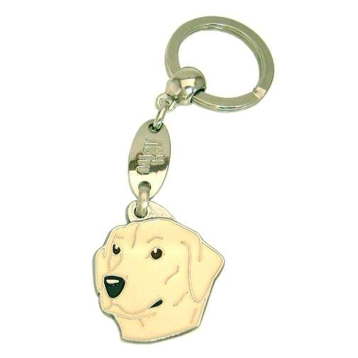 <h3>Custom personalized dog name tag Labrador retriever cream</h3>
This unique, cute and quality dog id tag is offered with laser-engraved name and phone number or your custom text. It comes with a stainless steel split ring for easy attachment to your pet’s collar. All items are also available as keychains.
A perfect gift for dogs and dog lovers.

<strong>Color:</strong> colored/silver
<strong>Size:</strong> 30 x 32 mm (1.18 x 1.26 inch)
<strong>Engraving area:</strong> 20 x 17 mm (0.79 x 0.67 inch); recommended layout up to 4 lines, 15 characters per line.

Laser engraving on the back side is included in the price. Please enter the text you would like engraved (recommended: dog’s name and phone number). The engraving will be centered and easy to read. 
<strong>Important:</strong> If you exceed the recommended text length, the engraving will be significantly smaller and may become difficult to read. For best readability, we strongly recommend keeping the text short and clear.

Metal, chrome plated dog tag or key ring. 
Hand made, hand colored, made in Slovenia. 

In stock.

<h3>About the breed – Labrador retriever cream</h3>
<section>
<h2>Labrador Retriever Dog Breed Profile: Characteristics & Care</h2>
<p>The <strong>Labrador Retriever</strong> (also known simply as Labrador) is a friendly, loyal, and highly versatile breed admired worldwide for its balanced temperament and intelligence. It belongs to the <strong>FCI Group 8 (Retrievers, Flushing Dogs, and Water Dogs)</strong>. Originally bred as a <strong>retrieving dog</strong>, it excels in fetching game from water and land with remarkable enthusiasm and reliability. Its strong build, short dense coat, and love for water make it both athletic and adaptable.</p>
<h3>Temperament and Family Life</h3>
<p>Labrador Retrievers are affectionate family dogs that are excellent with children and known for their gentle and patient nature. They are <strong>alert, friendly, and dependable</strong>, making them good watchdogs while remaining welcoming to guests. Their social personality and eagerness to please make them easy to train and ideal companions. Active and loyal, they form deep bonds and bring warmth and joy into any home.</p>
<h3>Physical Requirements & Exercise</h3>
<p>To keep a Labrador Retriever healthy and happy, owners should provide:</p>
<ul>
    <li><strong>Daily Exercise:</strong> Regular walks, playtime, and swimming activities.</li>
    <li><strong>Space:</strong> A comfortable environment with room to move and explore.</li>
    <li><strong>Grooming:</strong> Basic care of their short, water-resistant coat.</li>
</ul>
<p><strong>Pro Tip:</strong> A <strong>personalized engraved dog tag</strong> is a stylish accessory that complements your Labrador’s friendly appearance while ensuring safety on every adventure.</p>
</section>
