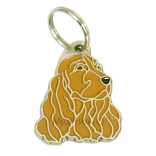 <h3>Custom personalized dog name tag Cocker brown</h3>
This unique, cute and quality dog id tag is offered with laser-engraved name and phone number or your custom text. It comes with a stainless steel split ring for easy attachment to your pet’s collar. All items are also available as keychains.
A perfect gift for dogs and dog lovers.

<strong>Color:</strong> colored/silver
<strong>Size:</strong> 27 x 34 mm (1.06 x 1.34 inch)
<strong>Engraving area:</strong> 20 x 15 mm (0.79 x 0.59 inch); recommended layout up to 4 lines, 15 characters per line.

Laser engraving on the back side is included in the price. Please enter the text you would like engraved (recommended: dog’s name and phone number). The engraving will be centered and easy to read. 
<strong>Important:</strong> If you exceed the recommended text length, the engraving will be significantly smaller and may become difficult to read. For best readability, we strongly recommend keeping the text short and clear.

Metal, chrome plated dog tag or key ring. 
Hand made, hand colored, made in Slovenia. 

In stock.

<h3>About the breed – Cocker brown</h3>
<section>
<h2>English Cocker Spaniel Breed Profile: Characteristics & Care</h2>
<p>The <strong>English Cocker Spaniel</strong> is a cheerful, affectionate, and impressive sporting breed known for its silky coat and expressive eyes. It belongs to the <strong>FCI Group 8 (Retrievers, Flushing Dogs, and Water Dogs)</strong>. Originally bred as a <strong>hunting dog</strong>, it excels in flushing and retrieving game with enthusiasm, agility, and precision. Its compact build and constantly wagging tail reflect its lively and friendly personality.</p>
<h3>Temperament and Family Life</h3>
<p>English Cocker Spaniels are loving family dogs that are excellent with children and thrive in active households. They are <strong>alert, gentle, and sociable</strong>, making them good watchdogs while remaining friendly and approachable. Their affectionate nature and eagerness to please make them highly trainable and devoted companions. Playful and persistent, they bring joy, warmth, and energy into everyday life.</p>
<h3>Physical Requirements & Exercise</h3>
<p>To keep an English Cocker Spaniel healthy and happy, owners should provide:</p>
<ul>
    <li><strong>Daily Exercise:</strong> Regular walks, play sessions, and interactive activities.</li>
    <li><strong>Space:</strong> A comfortable environment with enough room to explore and stay active.</li>
    <li><strong>Grooming:</strong> Regular brushing and care of their long, silky coat.</li>
</ul>
<p><strong>Pro Tip:</strong> A <strong>personalized engraved dog tag</strong> is a stylish accessory that enhances your English Cocker Spaniel’s charming look while ensuring safety on every adventure.</p>
</section>
