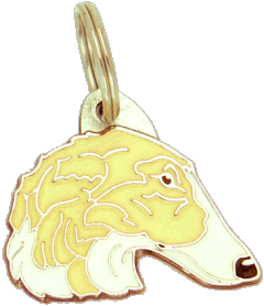 Borzoi white and cream - pet ID tag, dog ID tags, pet tags, personalized pet tags MjavHov - engraved pet tags online