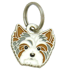 Biewer yorkshire terrier blue - pet ID tag, dog ID tags, pet tags, personalized pet tags MjavHov - engraved pet tags online