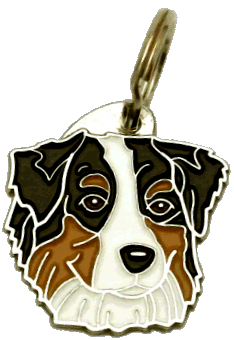 Australian shepherd tricolor <br> (pet tag, engraving included)