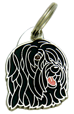 Briard black <br> (pet tag, engraving included)
