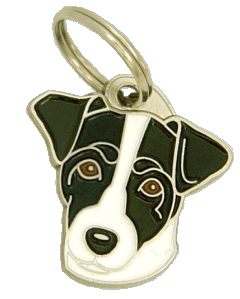 Russell terrier black and white <br> (pet tag, engraving included)