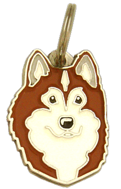 Alaskan malamute brown - pet ID tag, dog ID tags, pet tags, personalized pet tags MjavHov - engraved pet tags online