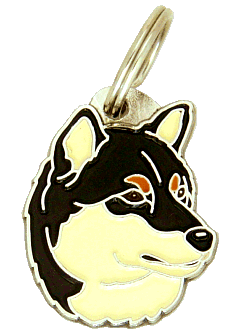 Shiba inu tricolor <br> (pet tag, engraving included)