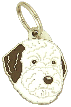 Lagotto romagnolo brown white - pet ID tag, dog ID tags, pet tags, personalized pet tags MjavHov - engraved pet tags online