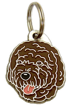 Portuguese water dog brown <br> (pet tag, engraving included)
