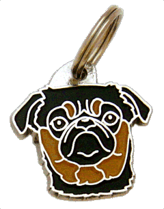 Petit brabançon black and tan <br> (pet tag, engraving included)