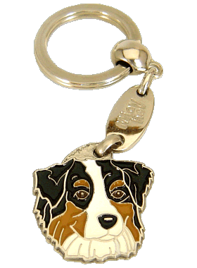 Australian shepherd tricolor <br> (keyring, engraving included)