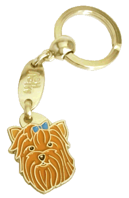 Yorkshire terrier blue <br> (keyring, engraving included)
