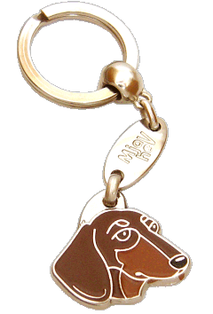 Dachshund brown <br> (keyring, engraving included)