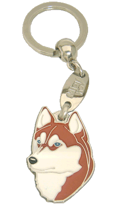 Siberian husky brown <br> (keyring, engraving included)