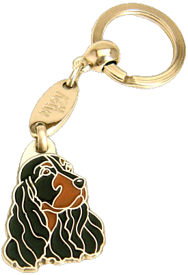 Cocker black & tan <br> (keyring, engraving included)