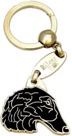 Borzoi black - pet ID tag, dog ID tags, pet tags, personalized pet tags MjavHov - engraved pet tags online