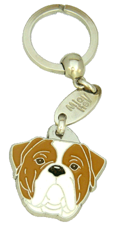 American bulldog white and brown