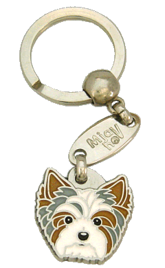 Biewer yorkshire terrier blue - pet ID tag, dog ID tags, pet tags, personalized pet tags MjavHov - engraved pet tags online
