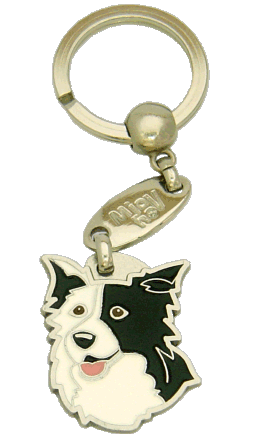 Border collie black ear - pet ID tag, dog ID tags, pet tags, personalized pet tags MjavHov - engraved pet tags online