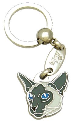 Siamese cat blue <br> (keyring, without engraving)