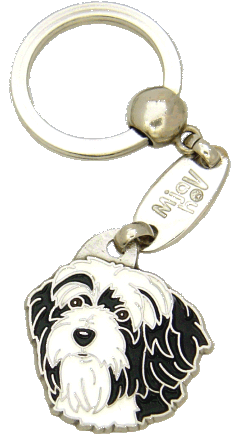 Tibetan terrier black and white - pet ID tag, dog ID tags, pet tags, personalized pet tags MjavHov - engraved pet tags online