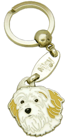 Tibetan terrier white and cream - pet ID tag, dog ID tags, pet tags, personalized pet tags MjavHov - engraved pet tags online